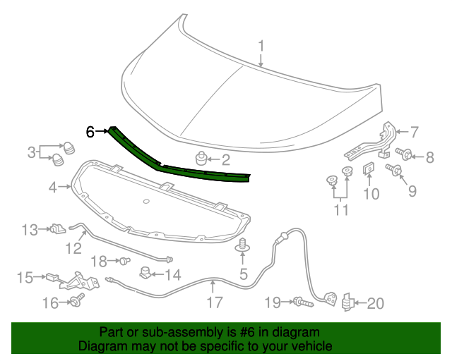 20172021 Chevrolet Bolt EV Front Seal 42439261 MyGMparts.ca