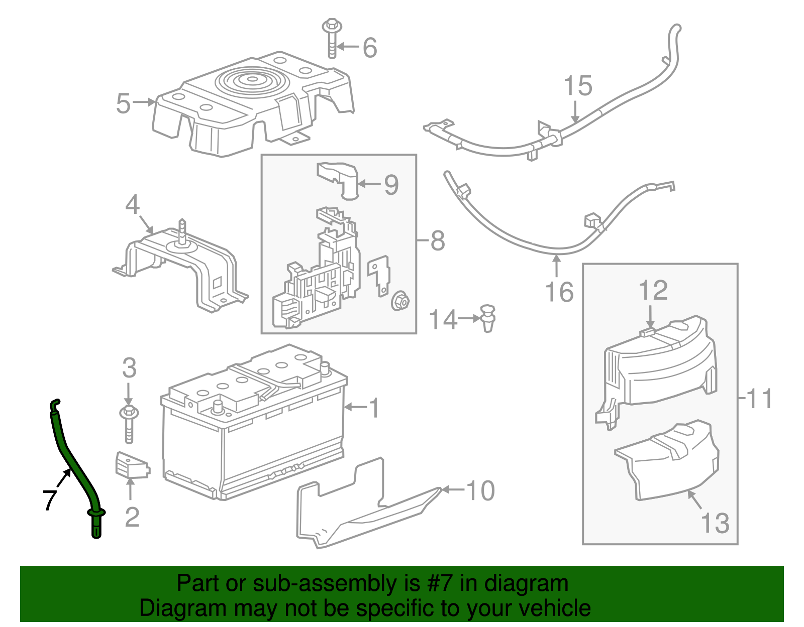Battery Vent Tube - GM (84042787)