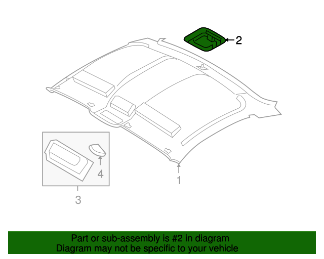51443427369 20062008 BMW Z4 Headliner Cover (51443427369) BMW
