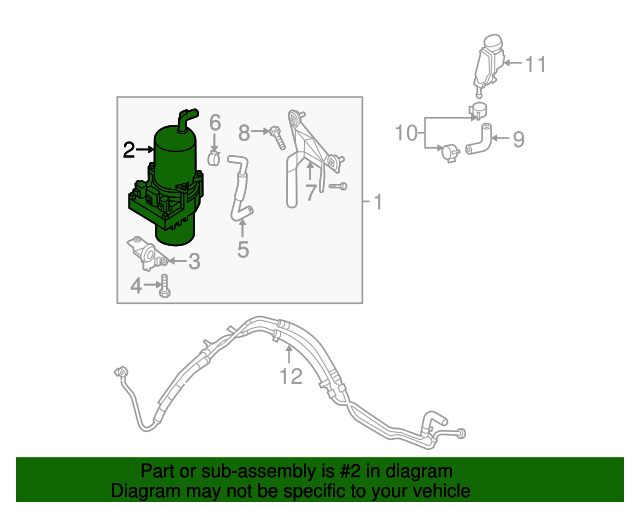 20042005 Mazda 3 Power Steering Pump BP4L32600B QuirkParts