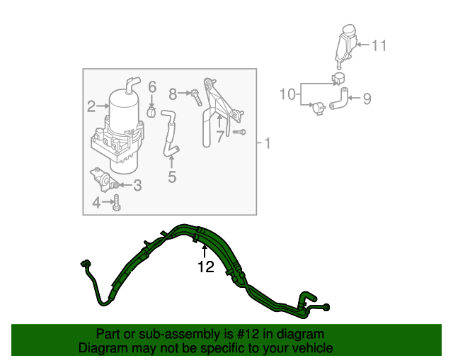 20042010 Mazda Power Steering Pressure Hose bpy132410