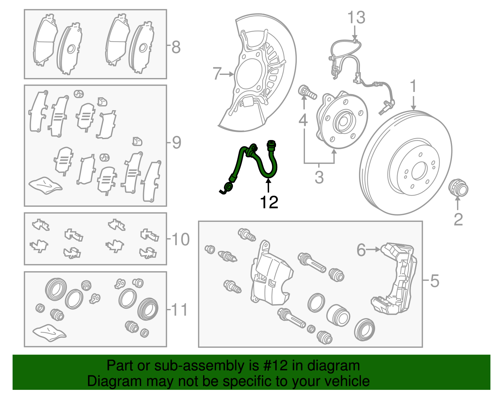 Brake Hydraulic Hose - Toyota (90947-A2104)