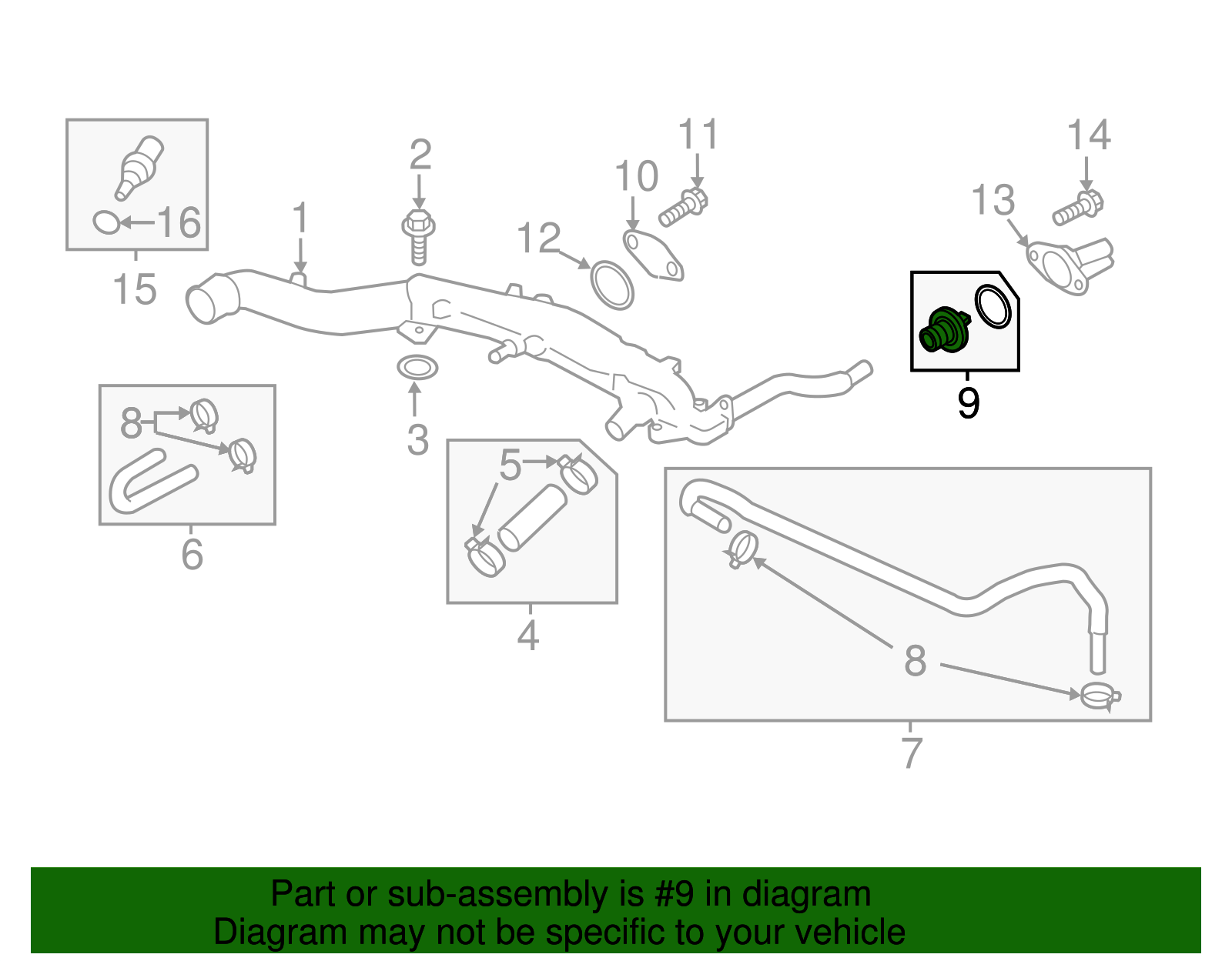 Engine Coolant Thermostat - Scion (SU003-11169)