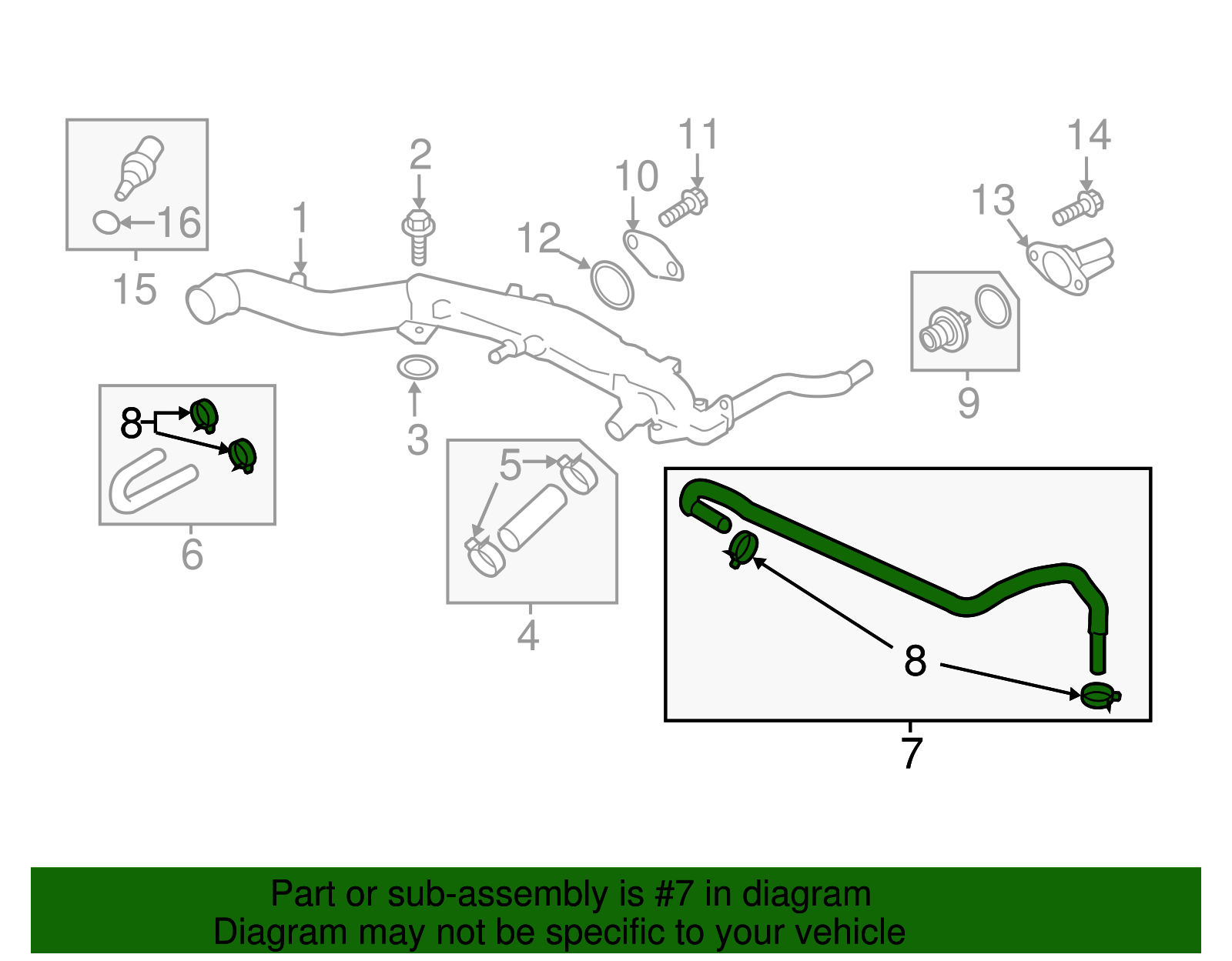 Rear Hose - Scion (SU003-00406)