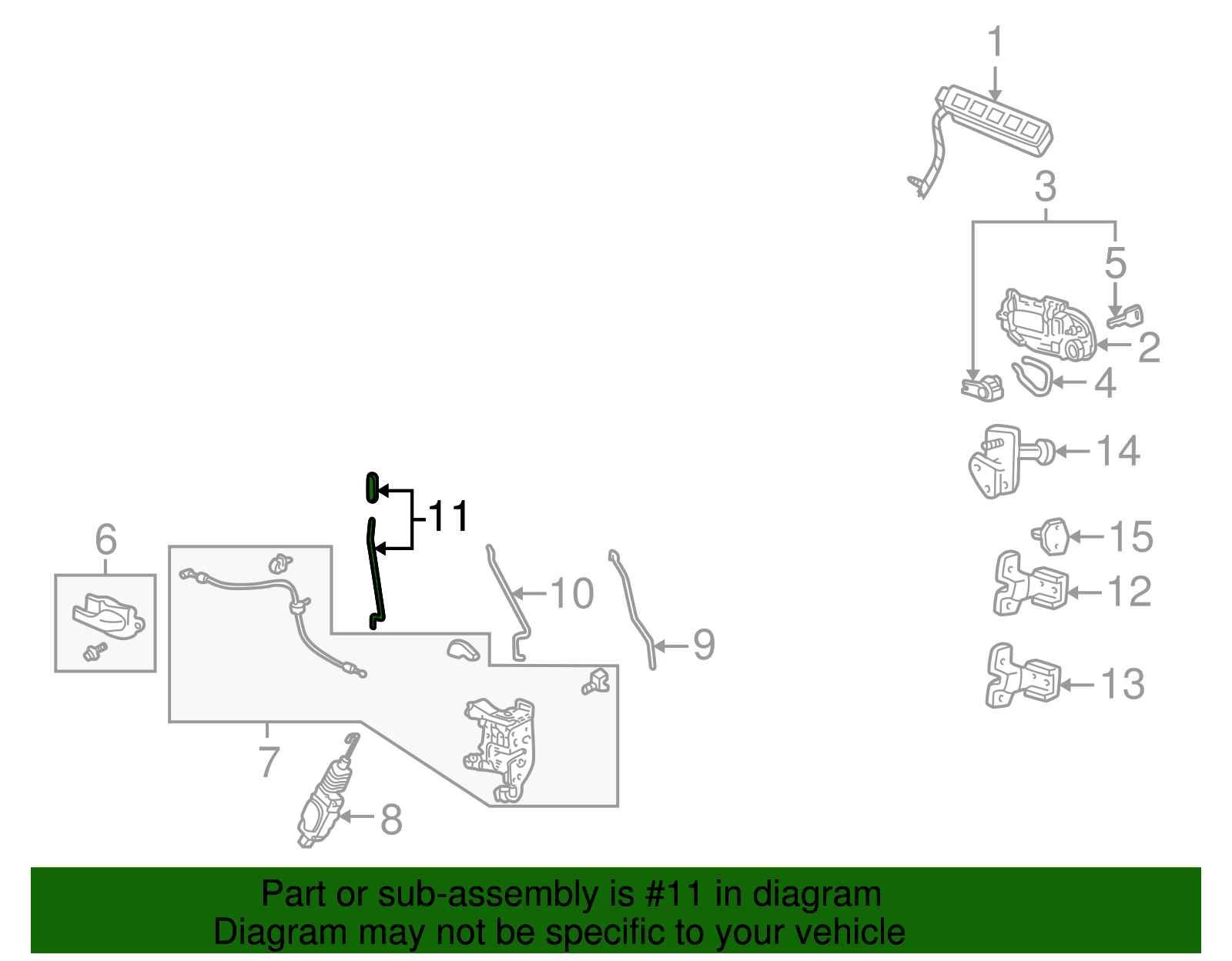Control Rod - Ford (YL3Z-1622134-AA)