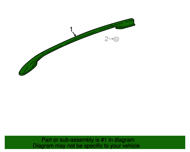 20172022 Chevrolet Spark Passenger Side Luggage Carrier Side Rail