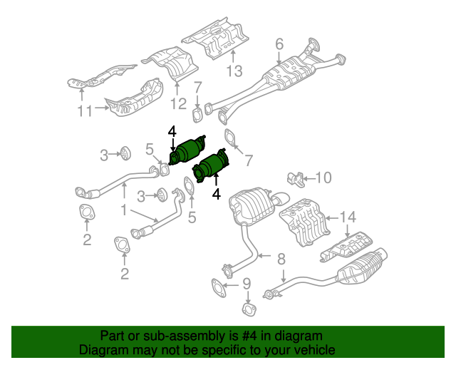 2009-2012 Hyundai Genesis Catalytic Converter 28950-3C760 | OEM Parts ...