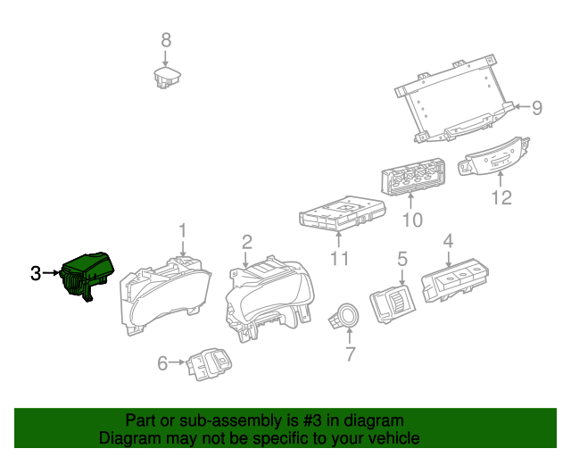 2016-2020 Cadillac CT6 F Display 84163986 | GM Parts Center 