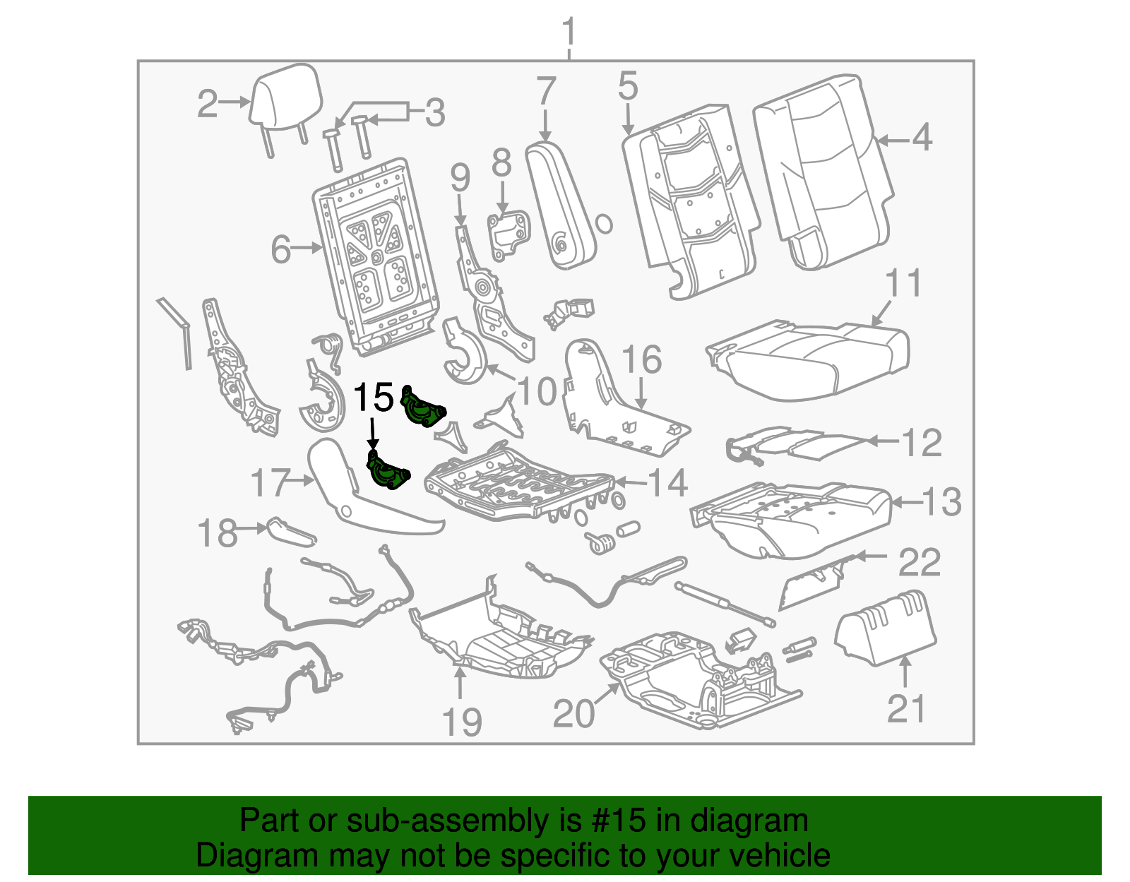 Seat Frame Latch - GM (84439145)