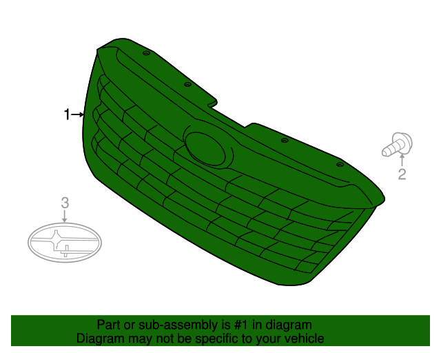 91121XA23A Grille Assembly 20082014 Subaru Tribeca Subaru Parts