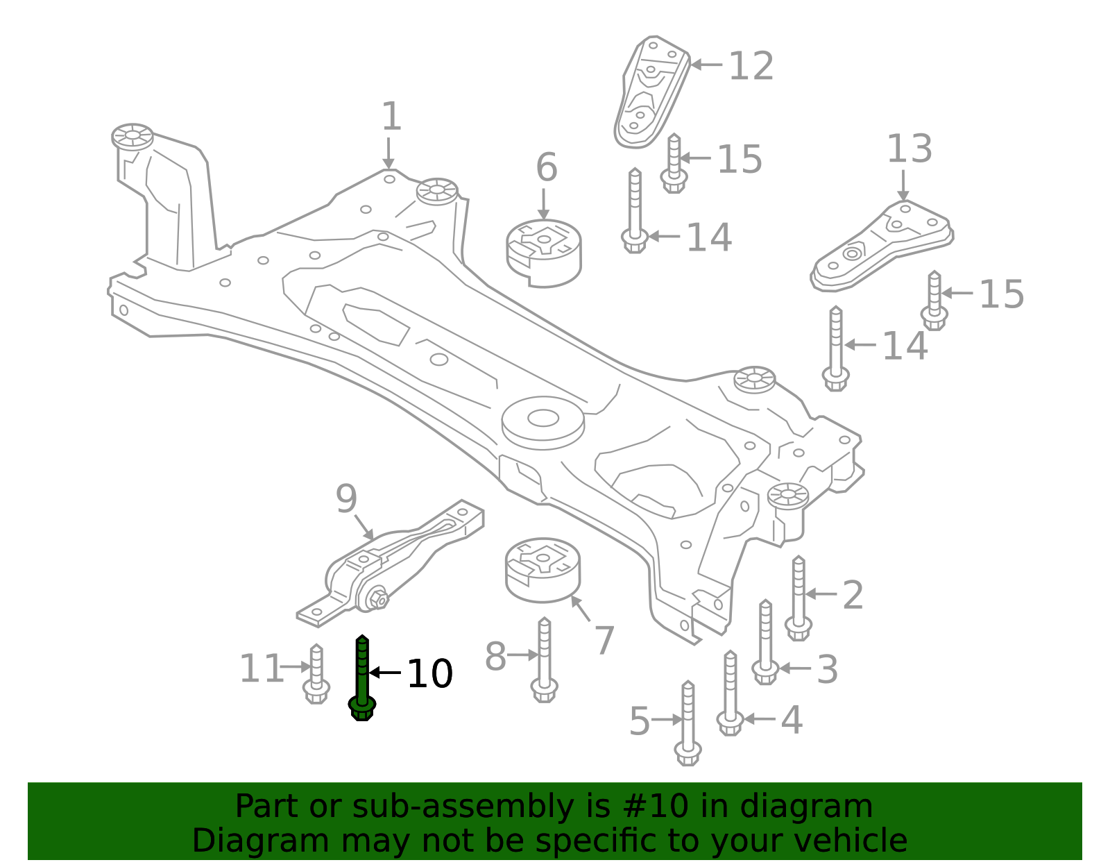 Rear Support Mount Bolt - Volkswagen (N-107-847-01)