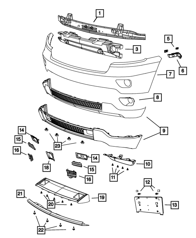 Chrysler Genuine 1SJ41RXFAB Tow Hook Cover
