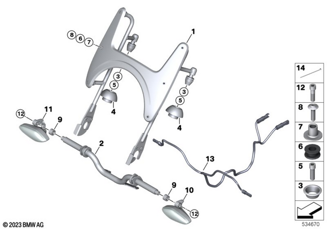 61111542513 - Cable Harness Turn Indicator 2019-2024 BMW-Motorrad 