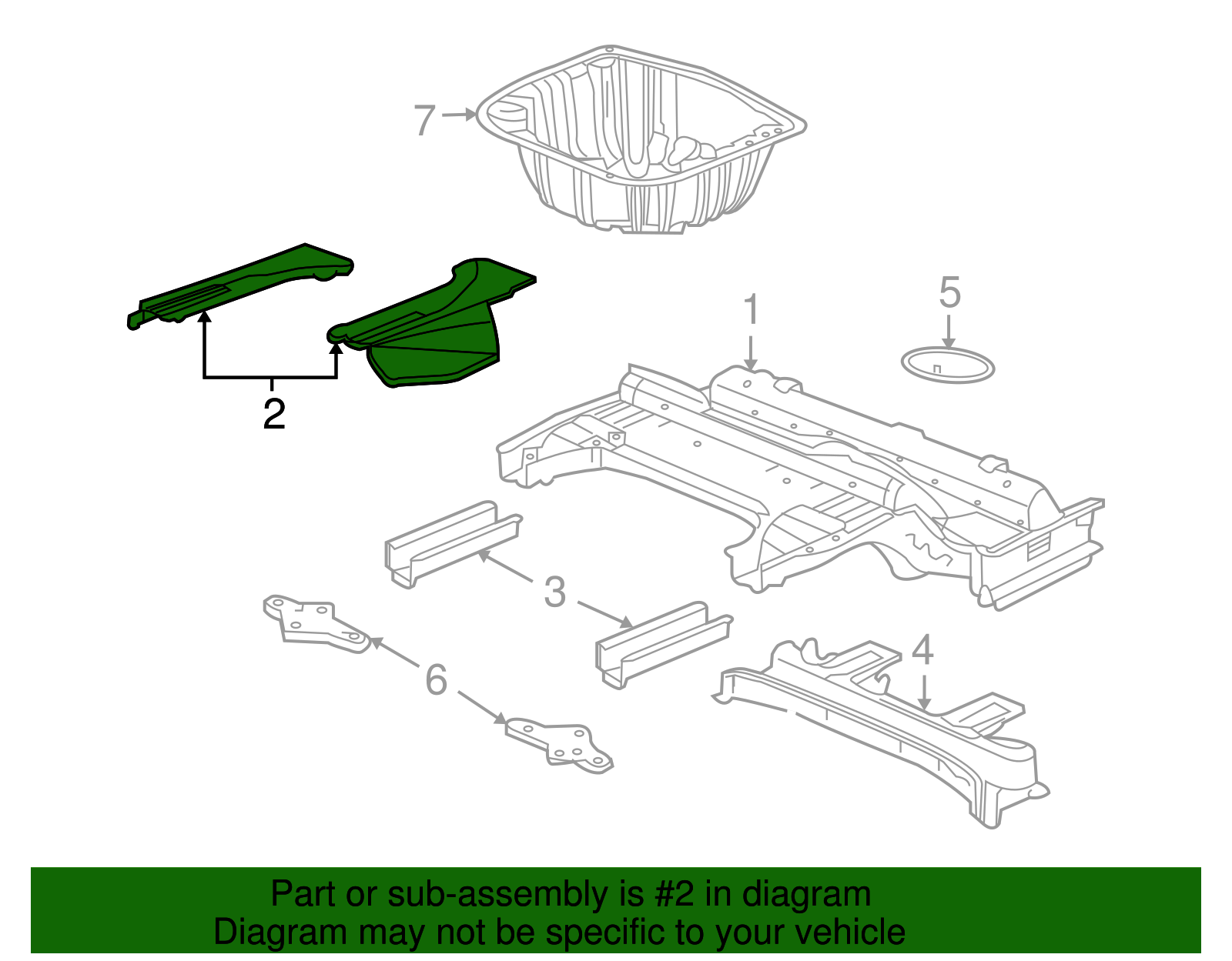 Rear Compartment Floor Panel Outer Extension - GM (92220660)
