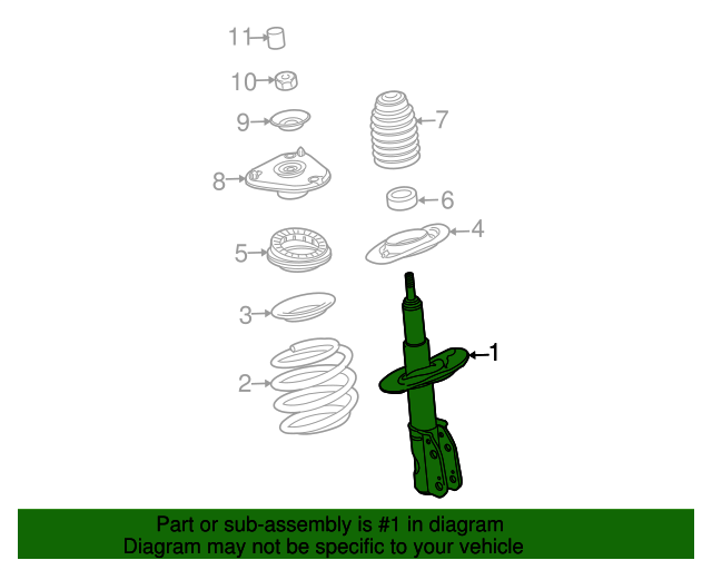 20062011 GM Front Suspension Strut Assembly 19300024 GM Flow
