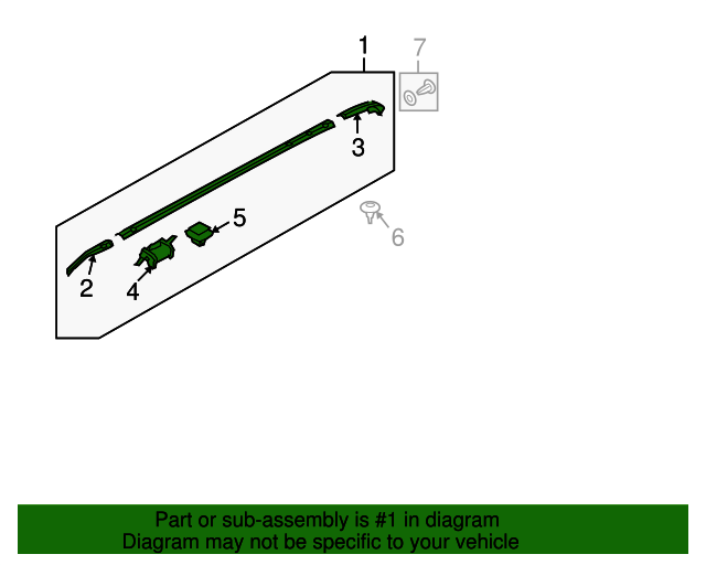 20122013 Kia Soul Roof Molding Driver's Side (LH) 872302K100