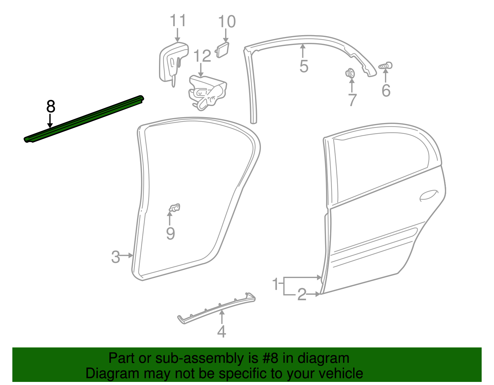 Belt Weather-Strip - Buick (25732991)