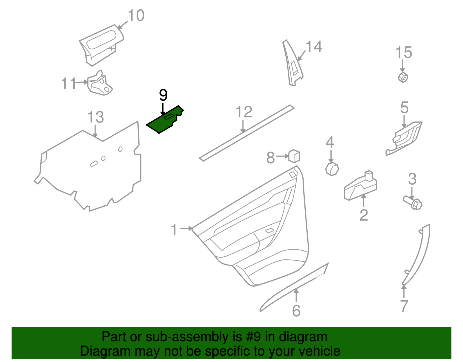 Window Switch Opening Cover - GM (96652197)