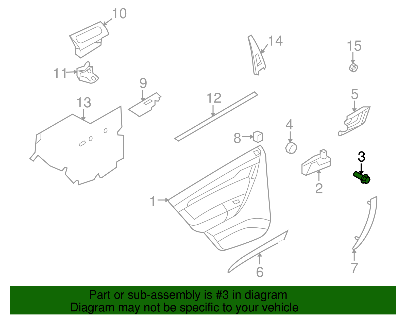 Door Bolt - GM (94520675)