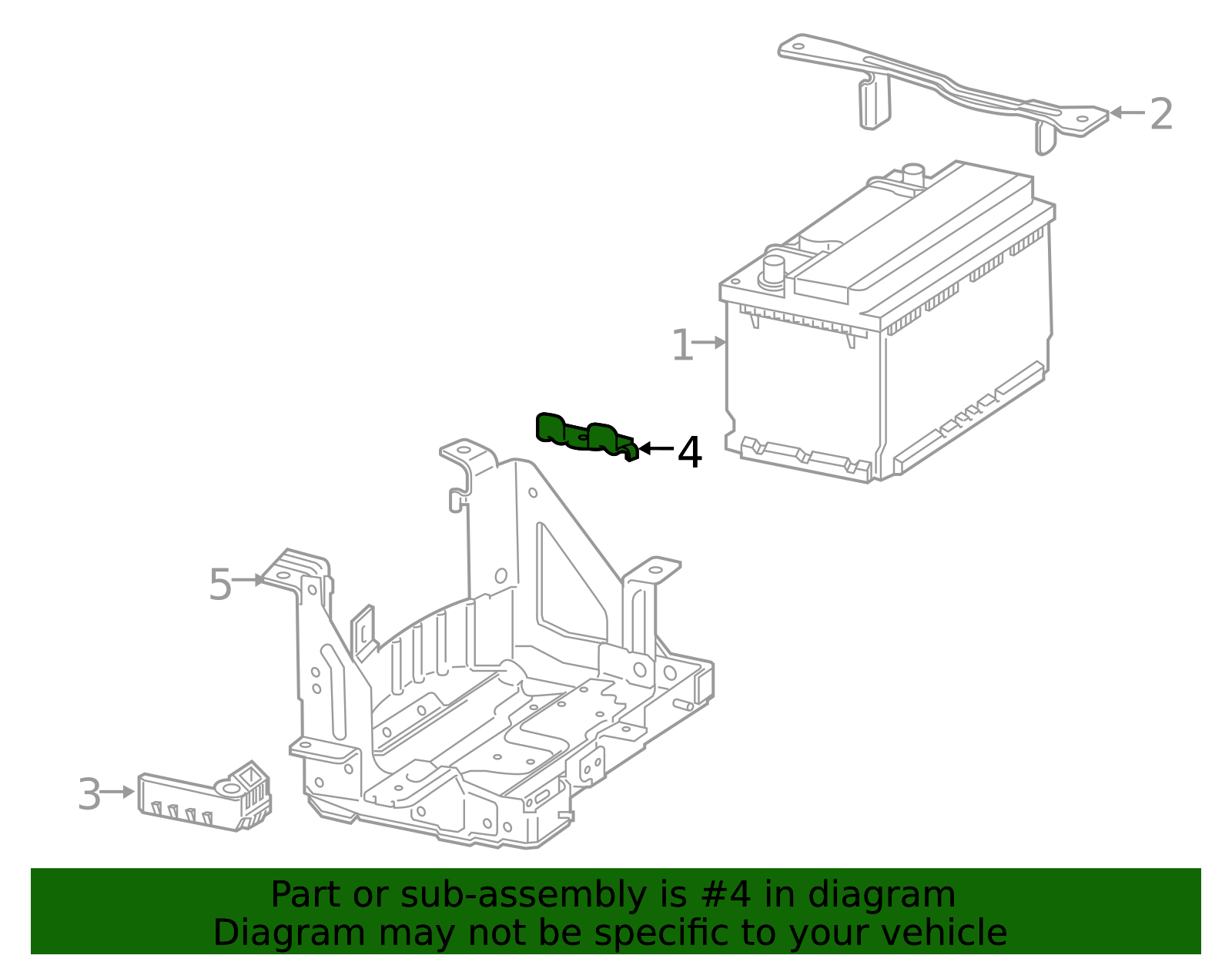 Battery Hold Down - GM (84419749)