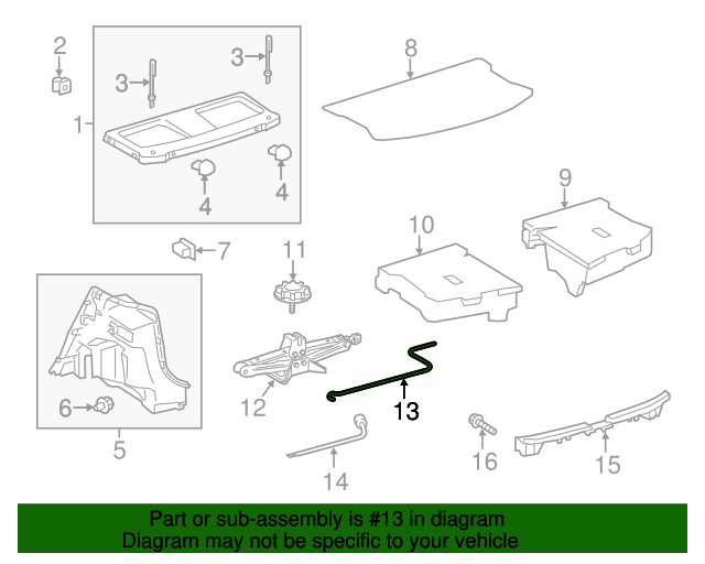 0911320050 Floor Jack Handle 19982017 Toyota OEM Genuine Toyota