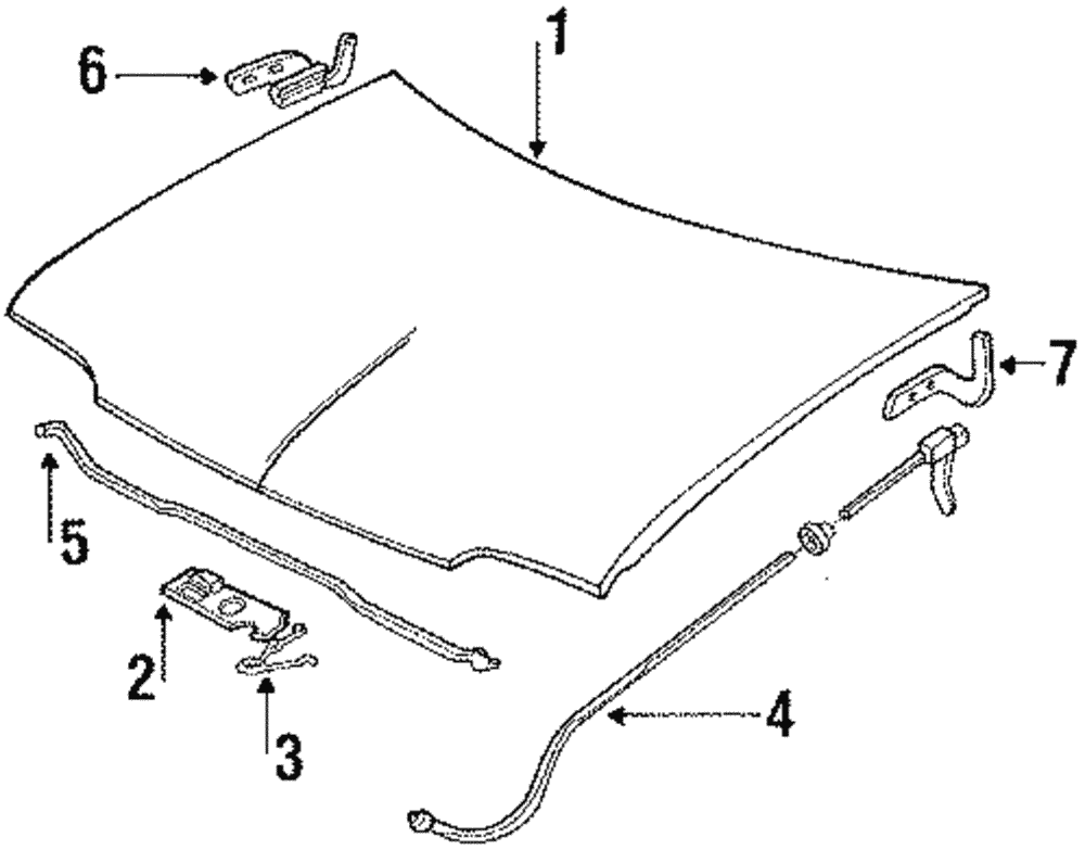 Cable, Hood Lk Rel - GM (96156491)