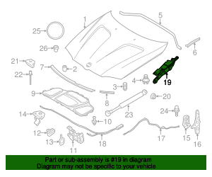 2011-2018 BMW Hood Hinge 41-61-7-262-875 | AutoNationParts.com