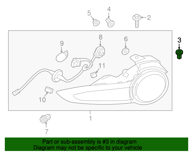 20142024 Mazda Bumper Cover Grommet BHN1500Z1A MazdaParts