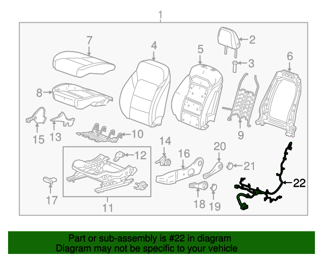 Power Seat Wiring Harness 84524879