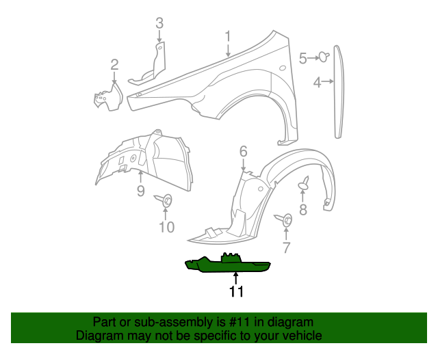 20082012 Chevrolet Malibu Lower Deflector 15823725 QuirkParts