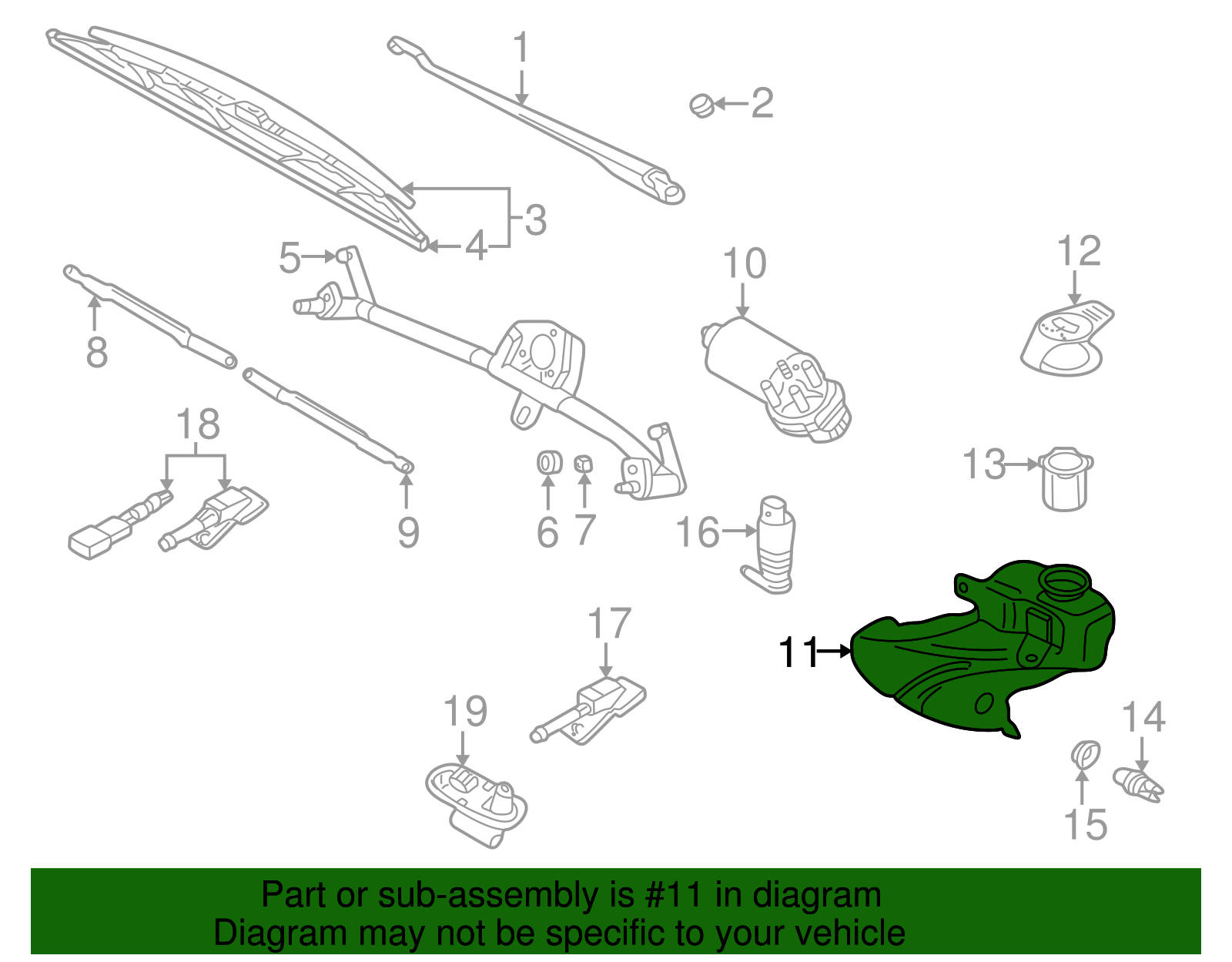 Washer Reservoir - Volkswagen (8D0-955-453-AN)