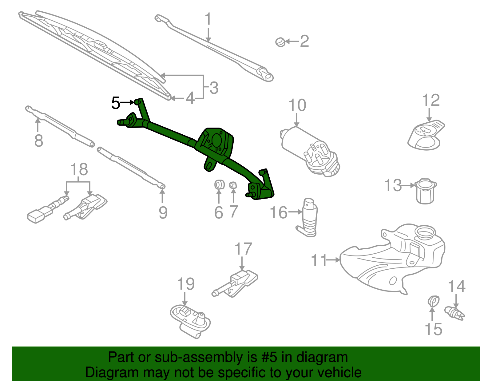 Wiper Transmission - Volkswagen (8D1-955-603-A)
