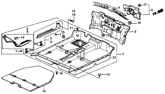 Front Honda Genuine 81531-SNA-A21ZA Seat Cushion Trim Cover Left