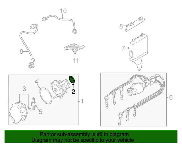 MD619990 Distributor ORing 19912005 Mitsubishi Mitsubishi Direct