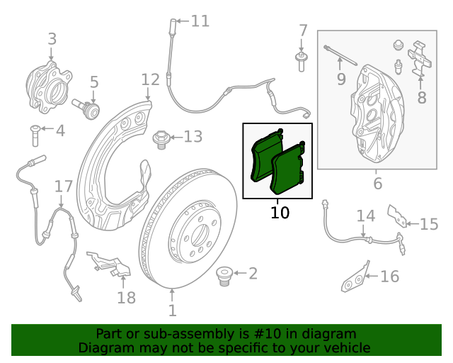 34116889585 - 2016-2022 Genuine OEM BMW Front RIght & Left Brake Pads ...