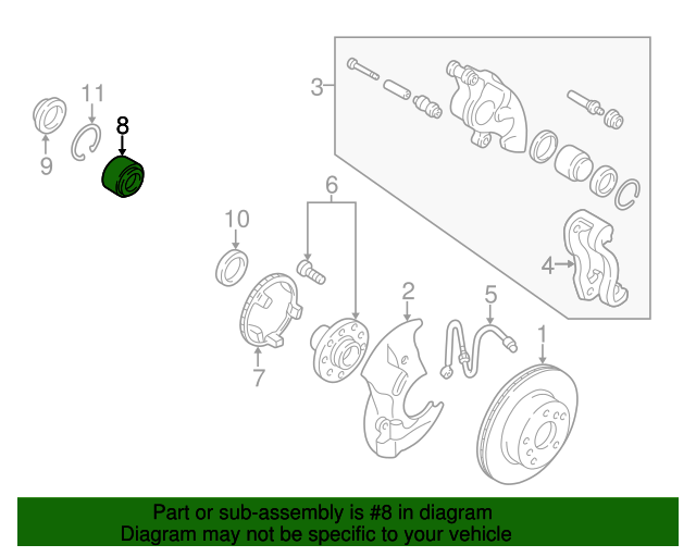 28016AA011NT Wheel Bearing 19902002 Subaru Subaru Parts Exchange