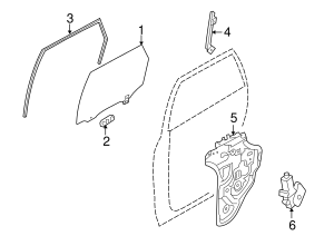 83540-2S000 - Window Channel 2010-2015 Hyundai Tucson | AutoNation Parts