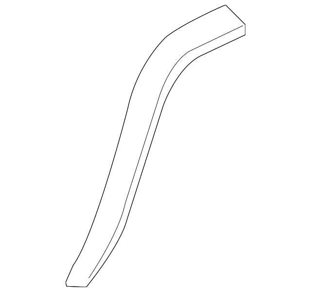 Rear Passenger Side Wheel Opening Front Molding - GM (15822889)