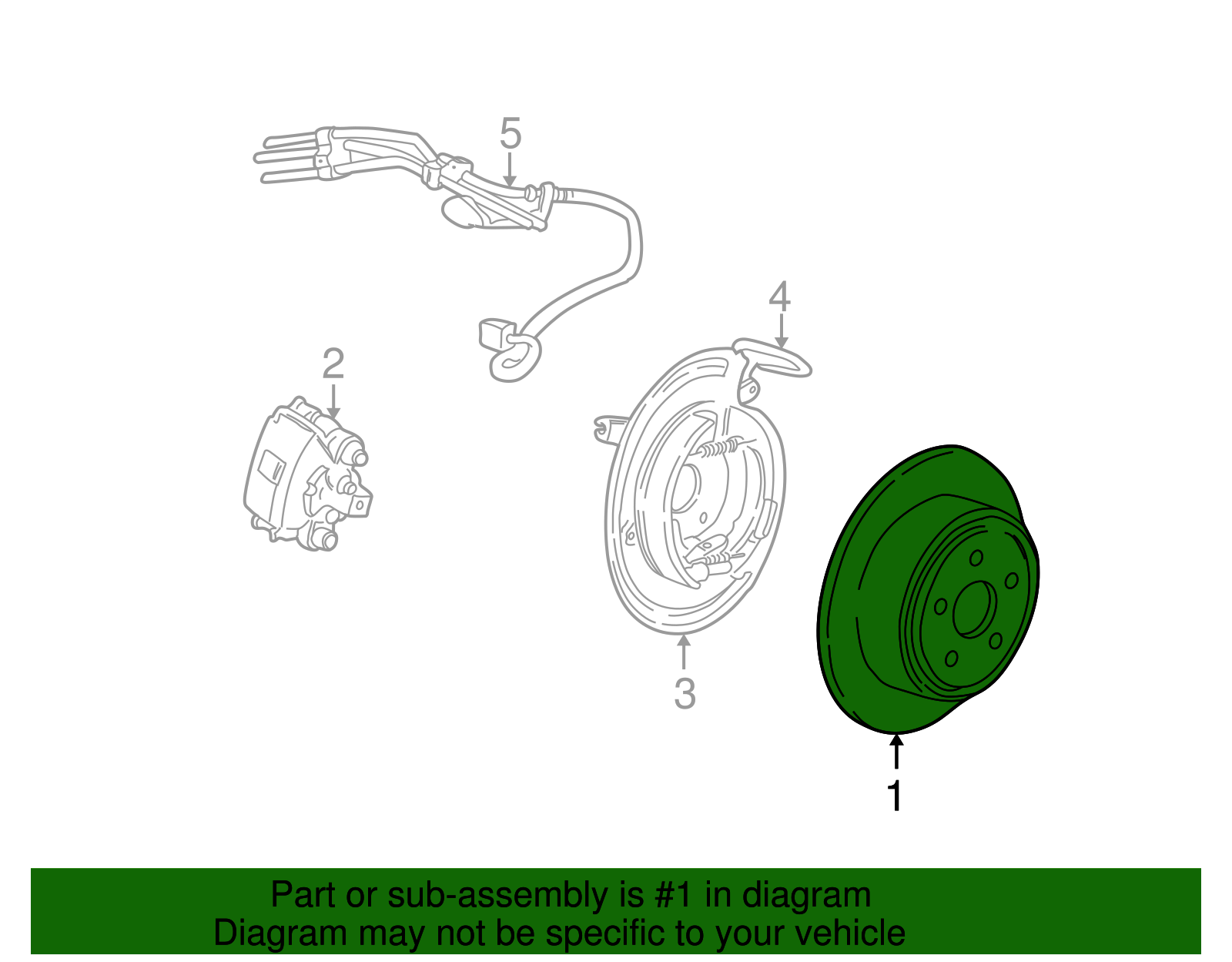 Disc Brake Rotor Rear - Ford (YL2Z-2V026-BB)