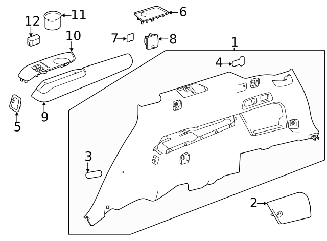 167-695-02-01-8Q96 - Trim Cover 2020-2023 Mercedes-Benz | Mercedes 