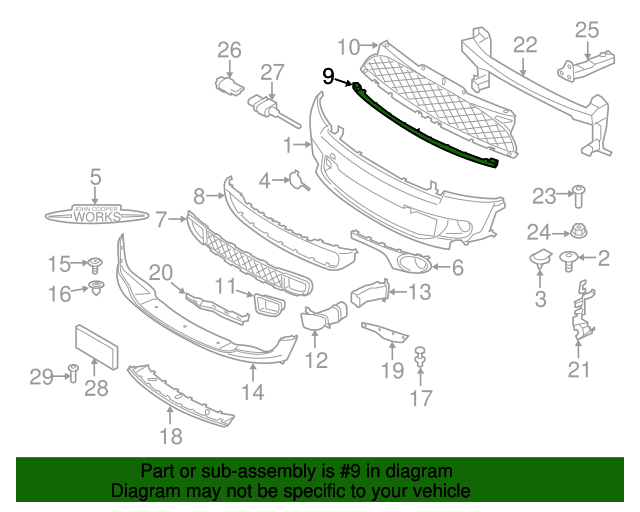 20072015 Mini Cooper Trim Molding 51117209904 The BMW Mini Part