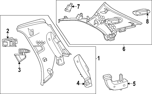 296-690-64-01-9K95 - Upper Quarter Trim 2023-2024 Mercedes-Benz 