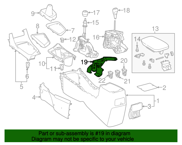 20092019 Toyota Corolla Parking Brake Handle Assembly 4620102320C0