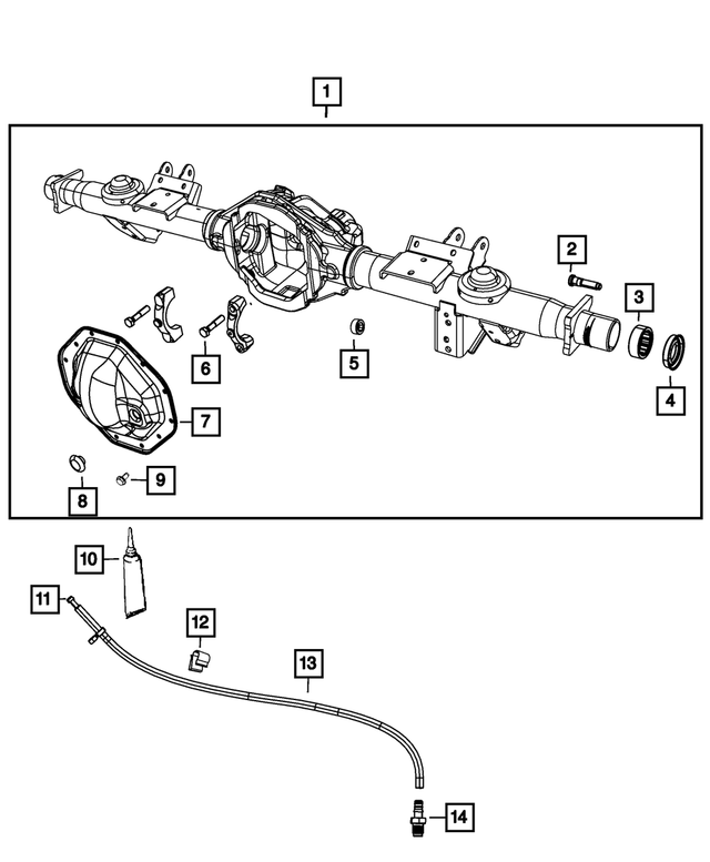 20132024 Ram Rear Axle Housing 68170795AC Mopar eStore
