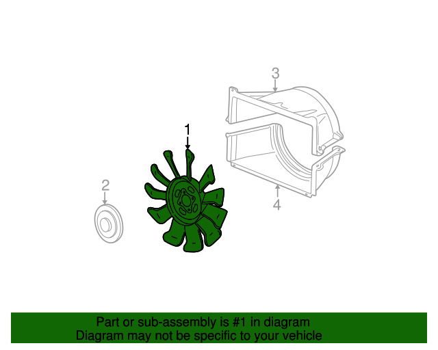 1990-2020 GM Engine Cooling Fan Blade 15024813 GM | GMPartsDirect.com