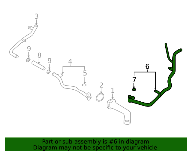 14049AA820 Engine Coolant Bypass Pipe 20192023 Subaru Subaru