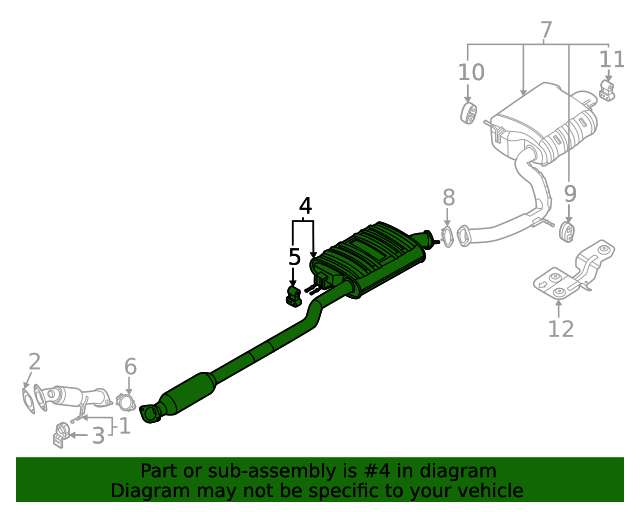 28610R5300 Exhaust Intermediate Pipe 2021 Kia Sorento Kia.Parts Store
