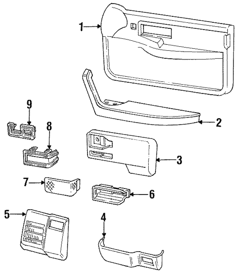 A/Rst Assembly-F/D                            *Graphite - GM (20632924)