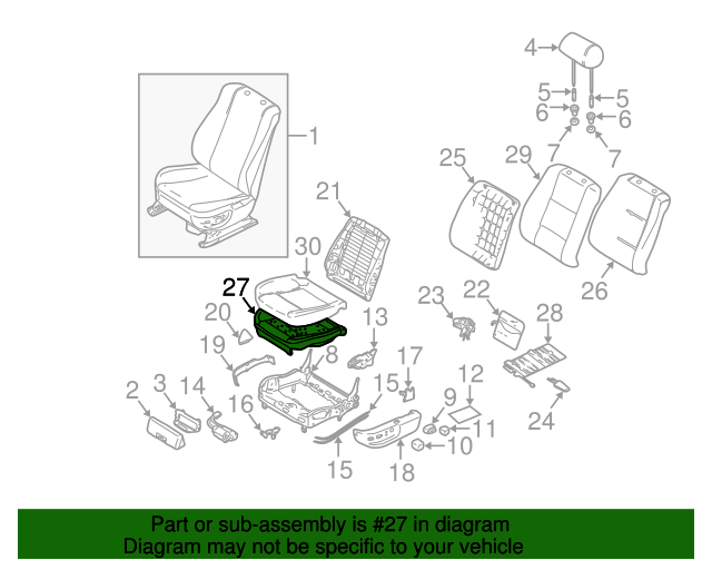 Genuine BMW 52108242779 Seat Cushion Pad FREE Shipping on Most