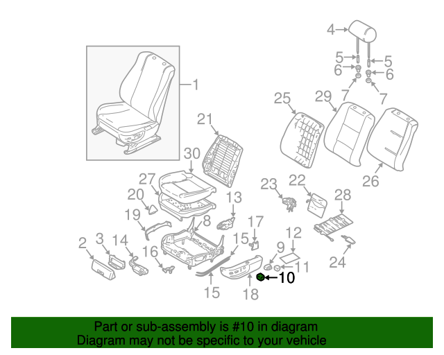 Genuine BMW 61311379369 Seat Switch Button FREE Shipping on